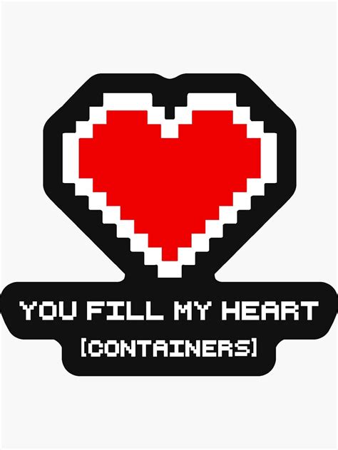 You Fill My Heart Containers Sticker For Sale By Bootsboots Redbubble