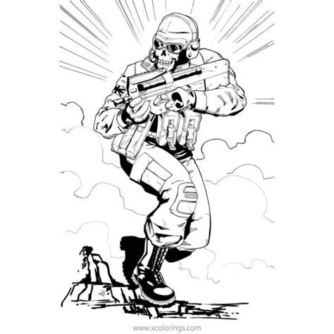 Call Of Duty Coloring Pages Pistol Gun