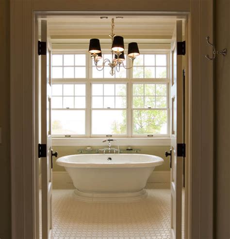 The home of your dreams is just an overstock order away! Chandelier Above Bathtub - Traditional - bathroom - Mitch ...