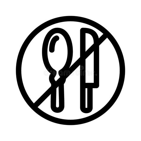 Do Not Eat Icon Or Logo Isolated Sign Symbol Vector Illustration Stock