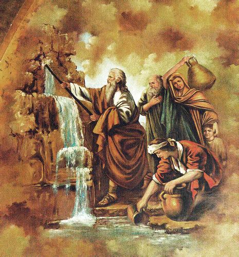 Moses Striking Water From The Rock Then Came The Children Flickr