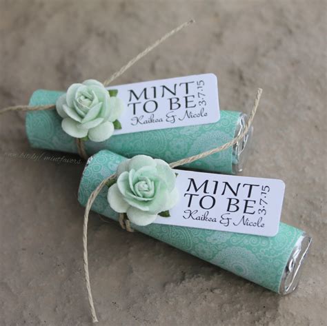 Mint Wedding Favors Set Of 24 Mint Rolls Mint To