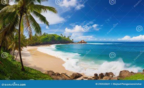 Breathtaking Coastal Paradise Nature S Serenity. Generative AI Stock