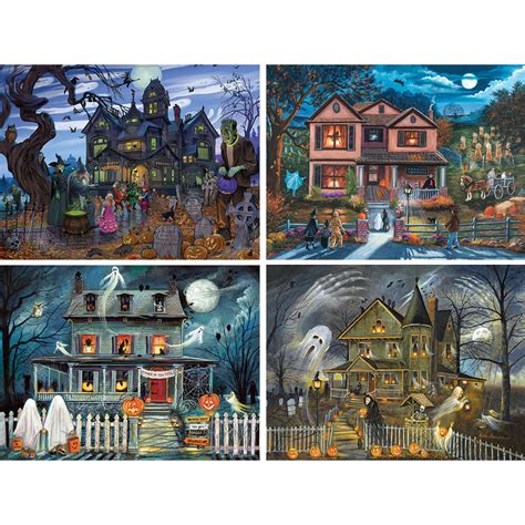 Puzzle kidz is now serious puzzles! Set of 4: Halloween 1000 Piece Jigsaw Puzzles | Bits and ...
