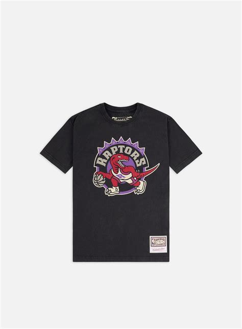Mitchell And Ness Worn Logo Wordmark T Shirt Toronto Raptors Uomo Black
