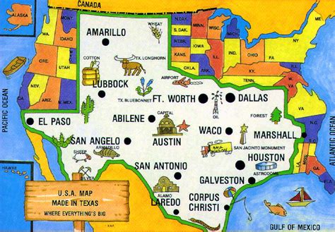 Mapa De Texas Y Sus Ciudades