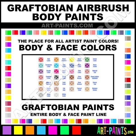 Graftobian Airbrush Face And Body Paint Colors Graftobian Airbrush