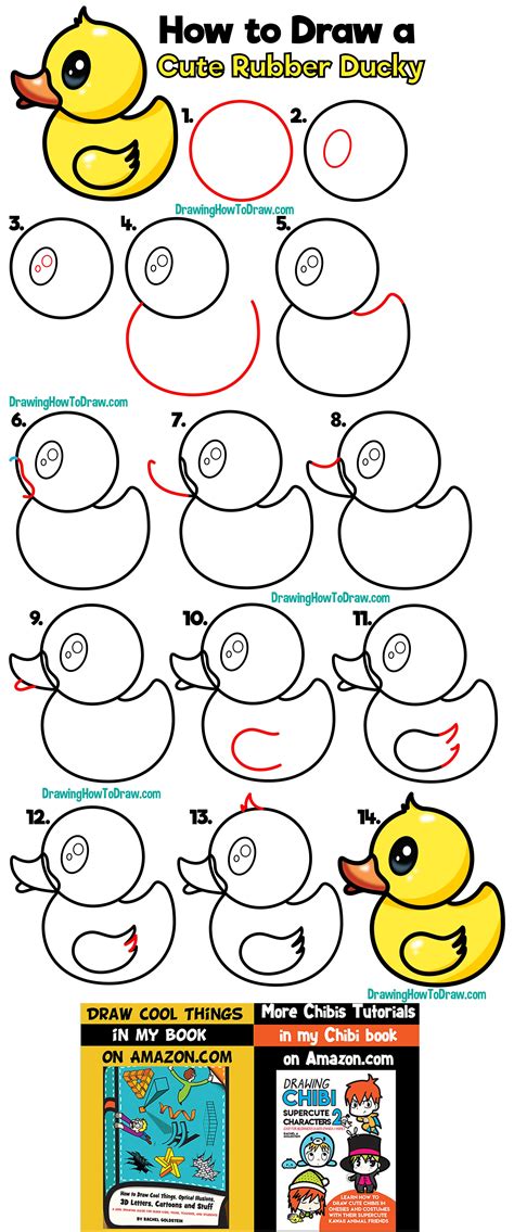 Drawing an egg step by step: How to Draw a Cute Cartoon Rubber Ducky Easy Step by Step ...
