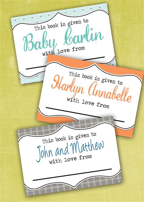 Wording and what to include. lil Mop Top: Printable Bookplates - FREEBIES!