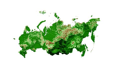 Russia Topographic Map 3d Realistic Map Color 3d Illustration 36271135 Png