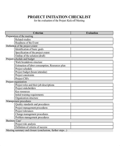 Project Checklist 14 Examples Format Pdf Examples