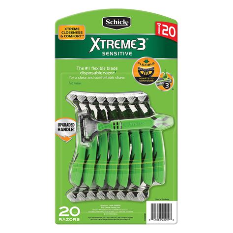 Schick Xtreme 3 Disposable Razors (20 ct.) - Walmart.com - Walmart.com