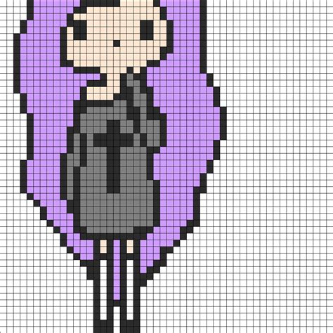 Download Pastel Goth Tumblr Girl Part 1 Perler Bead Pattern Pixel Art
