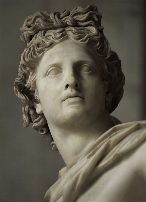 Apollo Belvedere Detail Marble Roman Copy C 130—140 Ce In Marble