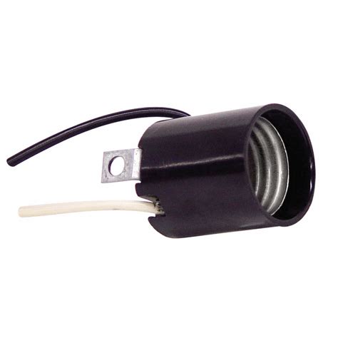 Servalite 75 Watt Black Hard Wired Light Socket At