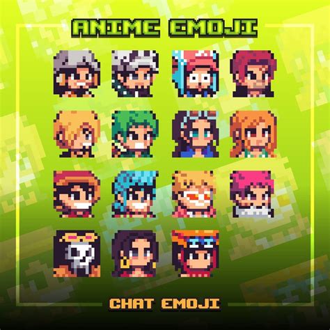 Anime Pixel Art Digital Emoji Twitch Discord And Streamer Emotes Anime