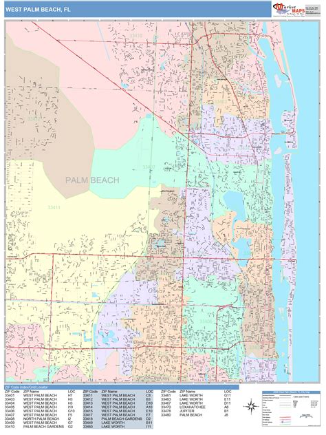 Clearwater Florida Wall Map Color Cast Style By Marketmaps | Images and