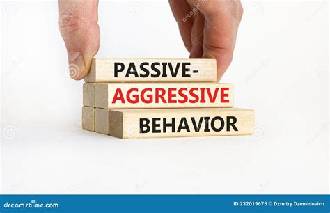 Passive Aggressive Behavior Symbol Concept Words Passive Aggressive Behavior On Wooden Blocks