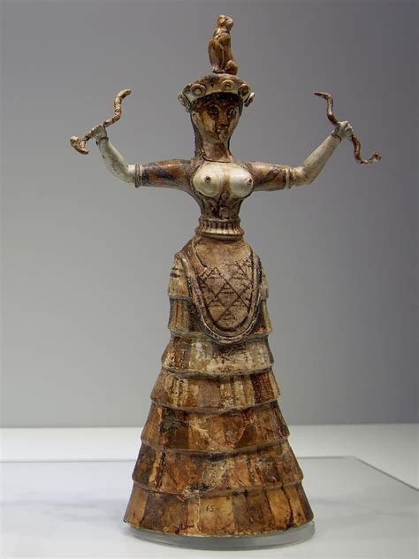 Minoan Snake Goddess Or Priestess Aegean Civilizations