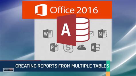 Microsoft Access 2016 Tutorial Access Reports Made Easy Using Multiple