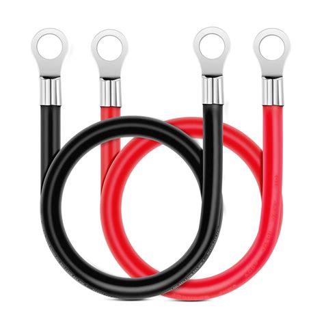 Buy Battery Cables Ldopto 6 Awg 20 Inch Jumper Cables For Car Battery Inverter Cable Set With