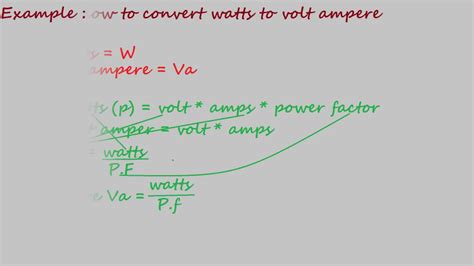 How To Convert Watts To Volt Ampere Electrical Formulas Youtube