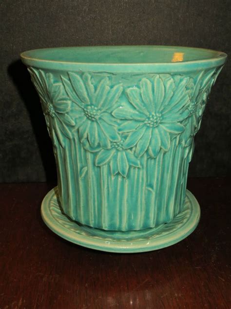 1940s Mccoy Pottery Daisy Flower Pot Mccoy Pottery Vases Vintage Pottery Planters Mccoy Pottery