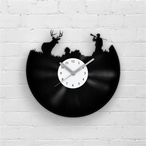 Hunter Wall Clock Hunting Wall Art Vinyl Wall Clock Etsy