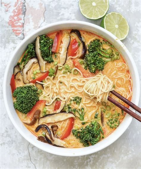 Thai Red Curry Ramen Noodle Bowl Recipe Easy Ramen Ramen Recipes