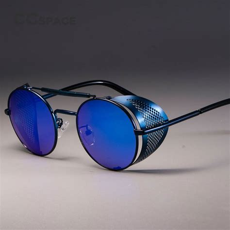 ccspace retro round metal sunglasses steampunk men women brand designer glasses oculos de sol