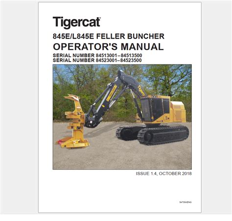 Tigercat Feller Buncher Operator Service Manuals Pdf