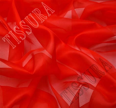 Red Cotton Organdy Fabric 100 Cotton Fabrics From Switzerland By