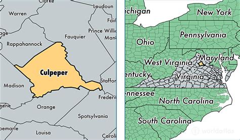 Culpeper County Virginia Map Of Culpeper County Va Where Is