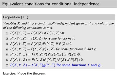Math Help Prove Xy Are Conditionally Independent Given Z Iff Bbb Pxzyfxz For