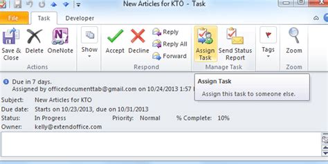 How To Assign And Reassign Tasks In Outlook