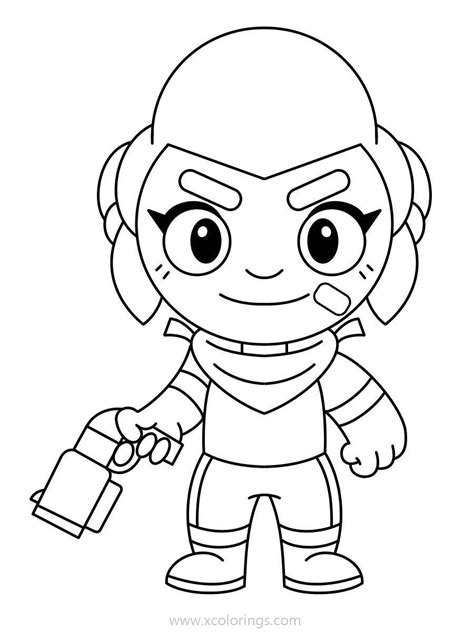 Brawl Stars Character Shelly Coloring Pages Xcolorings The Best Porn