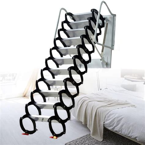 Buy Tbvechi Loft Ladder 115ft 12 Steps Wall Mounted Folding Ladder