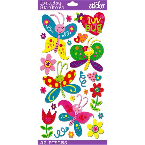 Sticko Everyday Classic Love Bug Stickers 22 Pieces