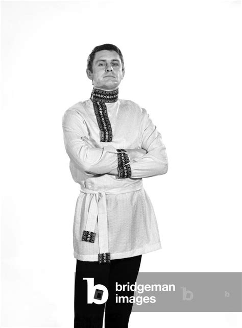 image of male model david west wearing cossack shirt c 1966 b w