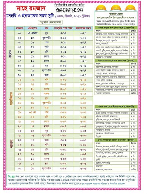 Ramadan Calendar 2021 Hijri 1442 Pdf Download Romjaner Calendar