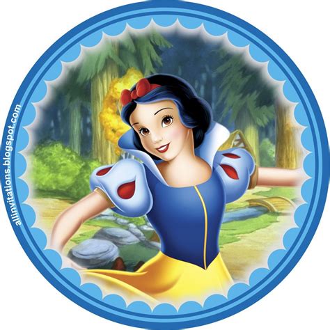 La princesa blanca nieves es la joven más bella de su reino; Boton Princesa Blancanieves | Desenho branca de neve ...