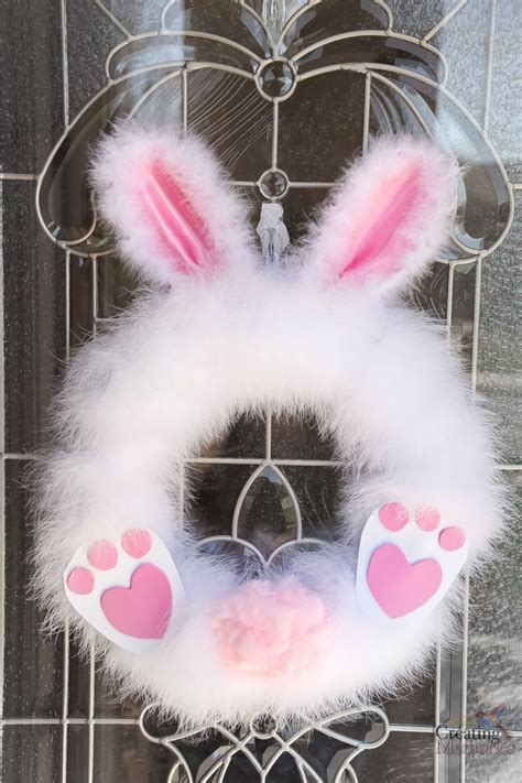 How To Make A Fluffy Easter Bunny Wreath In Under 30 Minutes Easter