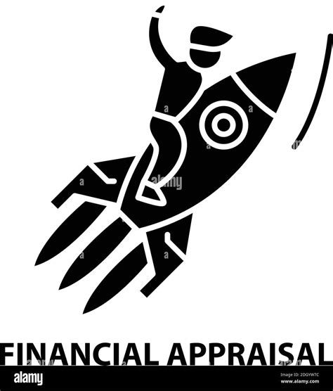 Financial Appraisal Icon Black Vector Sign With Editable Strokes