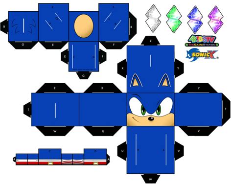 Sonic Papercraft Drawing Free Image Download