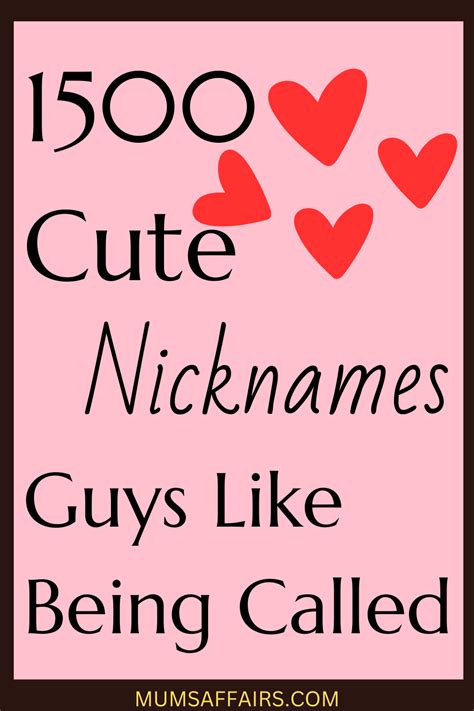 1500 Cute Nicknames Guys Like Being Called In 2023 Cute Boyfriend