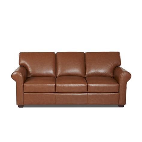 Home is our happy place, now more than ever. Wayfair Custom Upholstery Rachel Leather Sleeper Sofa & Reviews | Wayfair