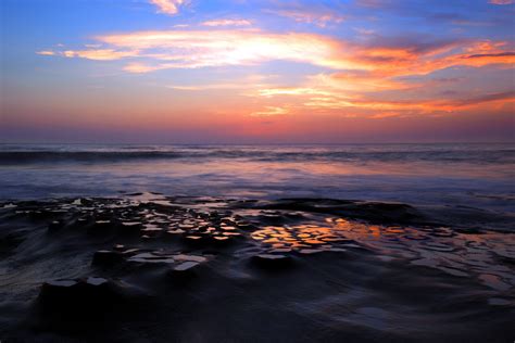 Wallpaper Landscape Sunset Sea Water Shore