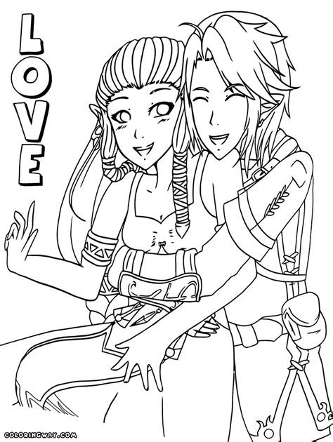 Anime Love Coloring Pages Coloring Pages To Download And