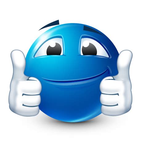Huge Grin Blue Emoji