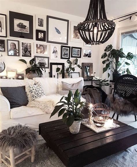 Black And White Living Room With Bohemian Vibe From 1 Eclectic